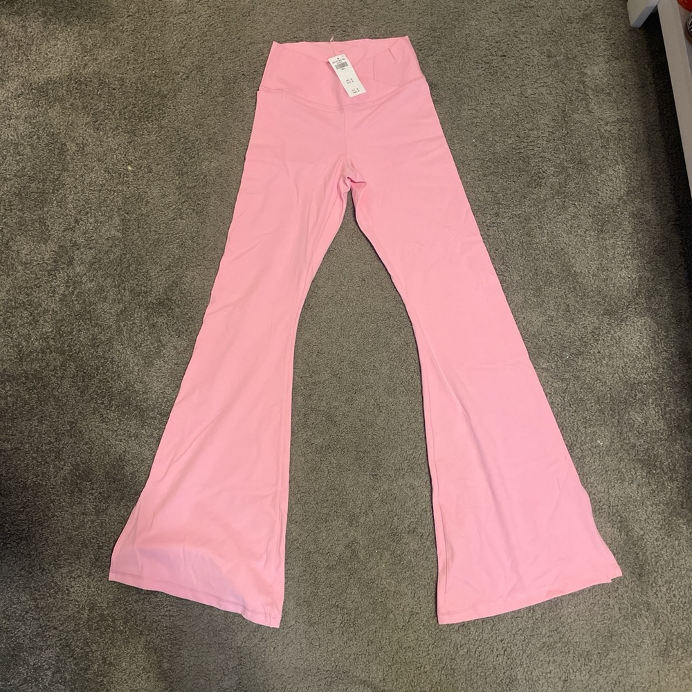 NWT Pink Flare Leggings